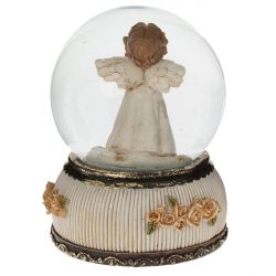 GAEM Фигурка декор в стекл шаре "Ангел" (муз с ключ), D 10 см, L10,5 W10,5 H14 см