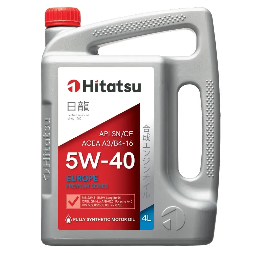 Моторное масло Hitatsu 5W-40 Europe Premium 4л синтетика