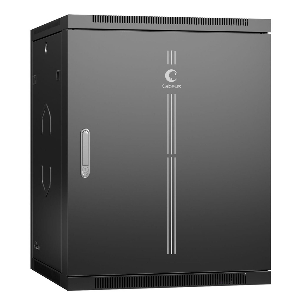Шкаф настенный 19", 15U Cabeus SH-05F-15U60/60m-R-BK