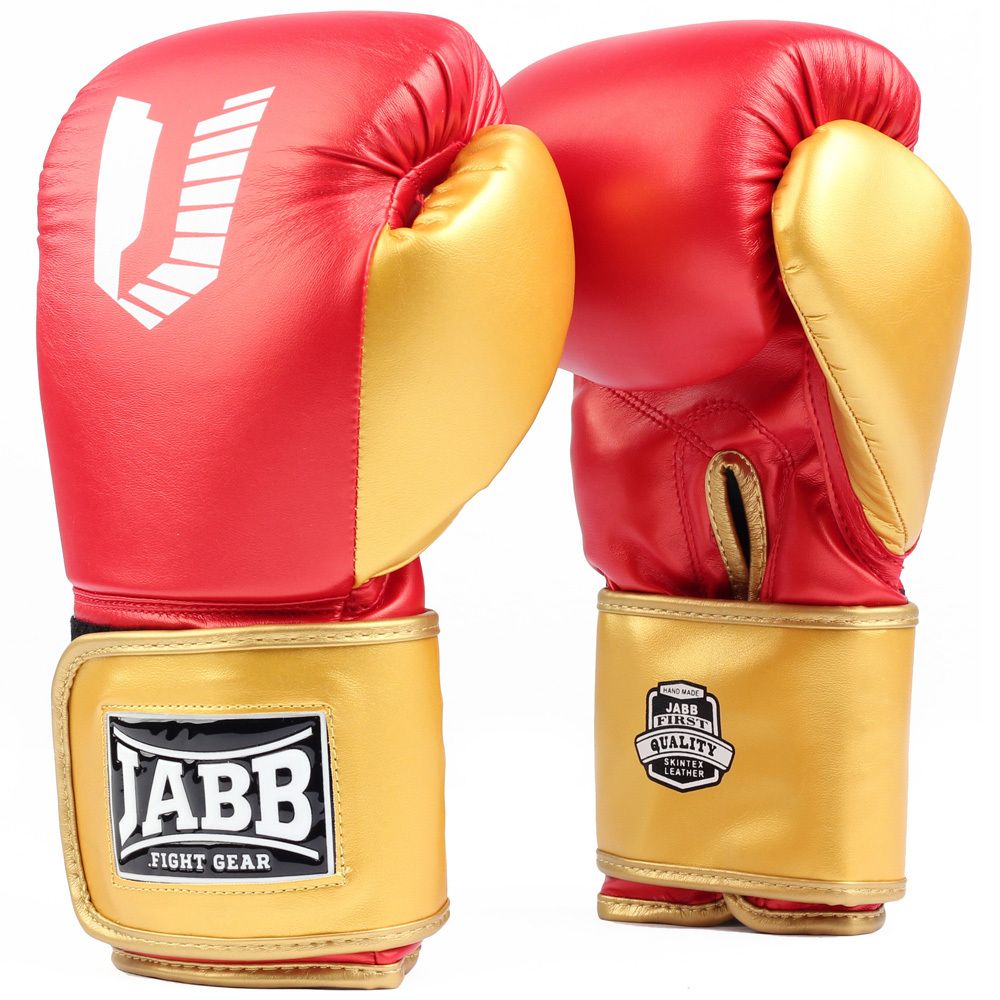 Перчатки бокс.(иск.кожа) Jabb JE-4081/US Ring красный/золото 10ун.