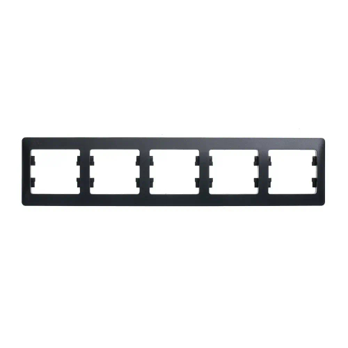 GLOSSA 5-постовая РАМКА, горизонтальная, АНТРАЦИТ