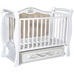 Детская кроватка Julia 111 (универсальный маятник, мягкая спинка с декор.резьбой)
