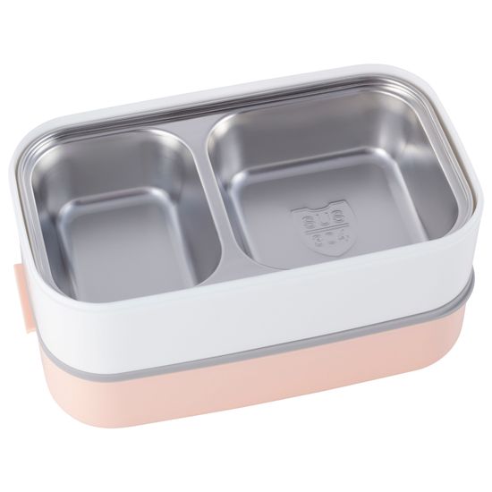 Ланч бокс двойной 1400 мл. Kamille KM 2134 пластик, нержавеющая сталь