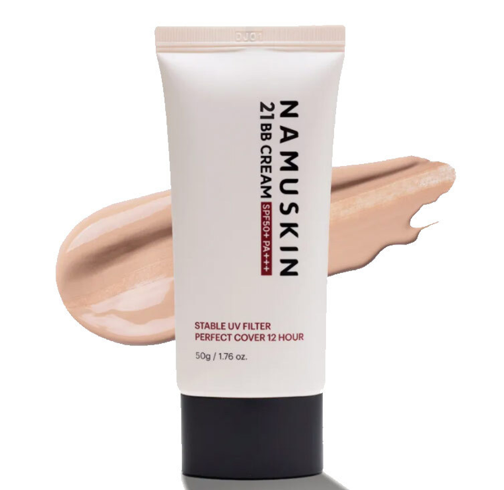 Увлажняющий веганский ВВ крем Namuskin 21 bb cream Latte SPF50+ (21 тон)
