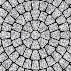 Тротуарная плитка КЛАССИКО (круг) - Стоунмикс Белый с черным, комплект из 3 видов плит