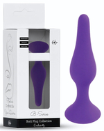 Фиолетовая анальная втулка Silcone Purple Plug Small - 10 см. (Цвет: фиолетовый)