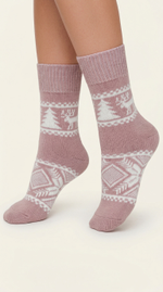 Теплые шерстяные носки Н212-06 магнолия