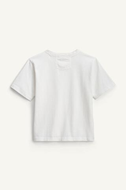 ZARA ФУТБОЛКА С КОРОТКИМИ РУКАВАМИ, БЕЛЫЙ