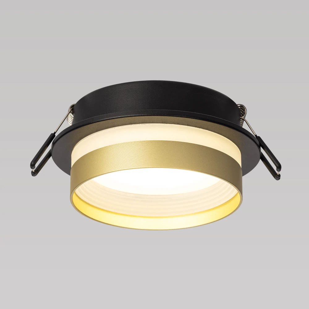 Citilux Hardy CL002D14 Встраиваемый светильник Чёрный+Золото