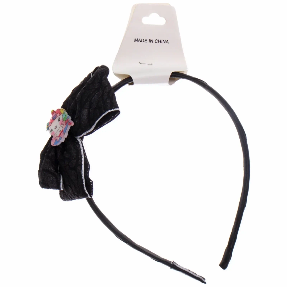 Ободок для волос детский на блистере «РОЗОВОЕ ОБЛАКО», единорожек, микс 6 цветов, 1см