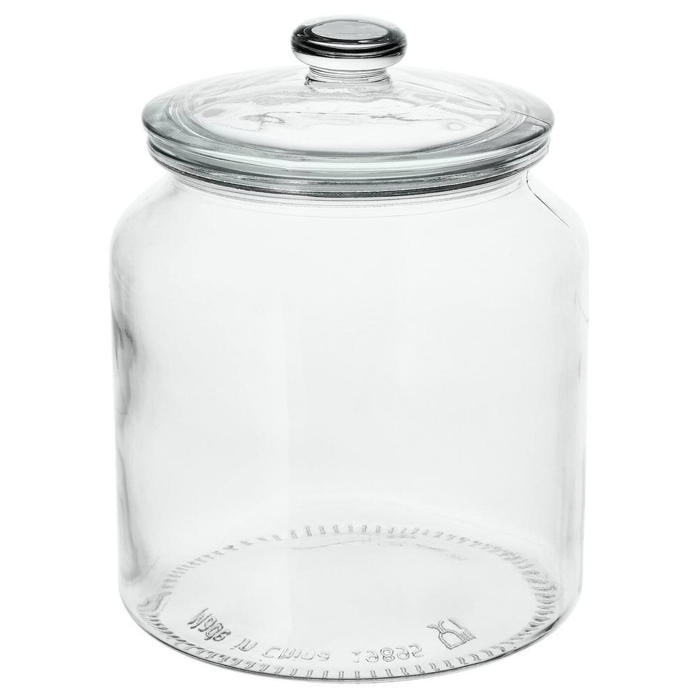 IKEA VARDAGEN  (ИКЕА ВАРДАГЕН)  -  Банка с крышкой, прозрачное стекло, 1,9 л