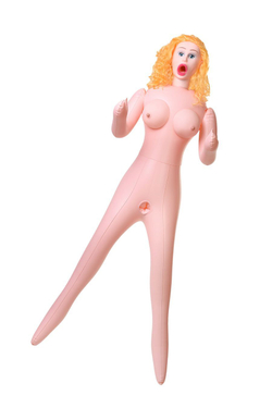 Кукла надувная Dolls-X by TOYFA Celine с реалистичной головой, блондинка, с тремя отверстиями