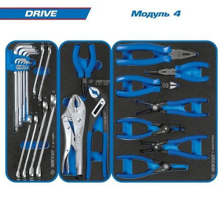 Цена на KING TONY (9G38-251MRVG) Набор инструментов "DRIVE" в серой тележке, 251 предметов