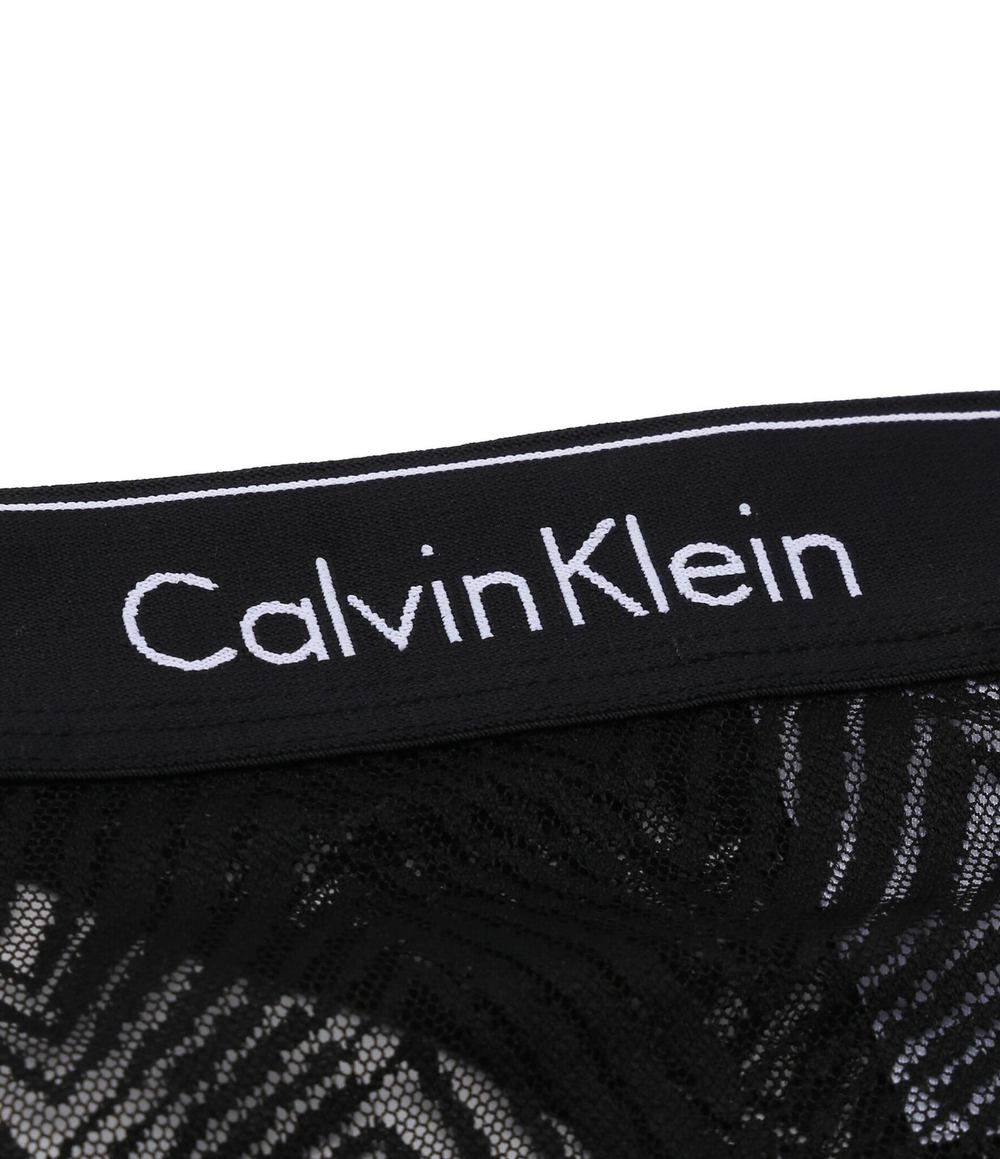 Кружевные стринги Calvin Klein Underwear - черный(000QF7714E)