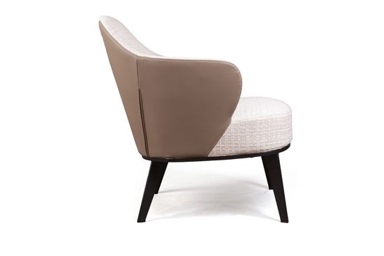 Лаунж кресло Leslie рогожка комби бежевый