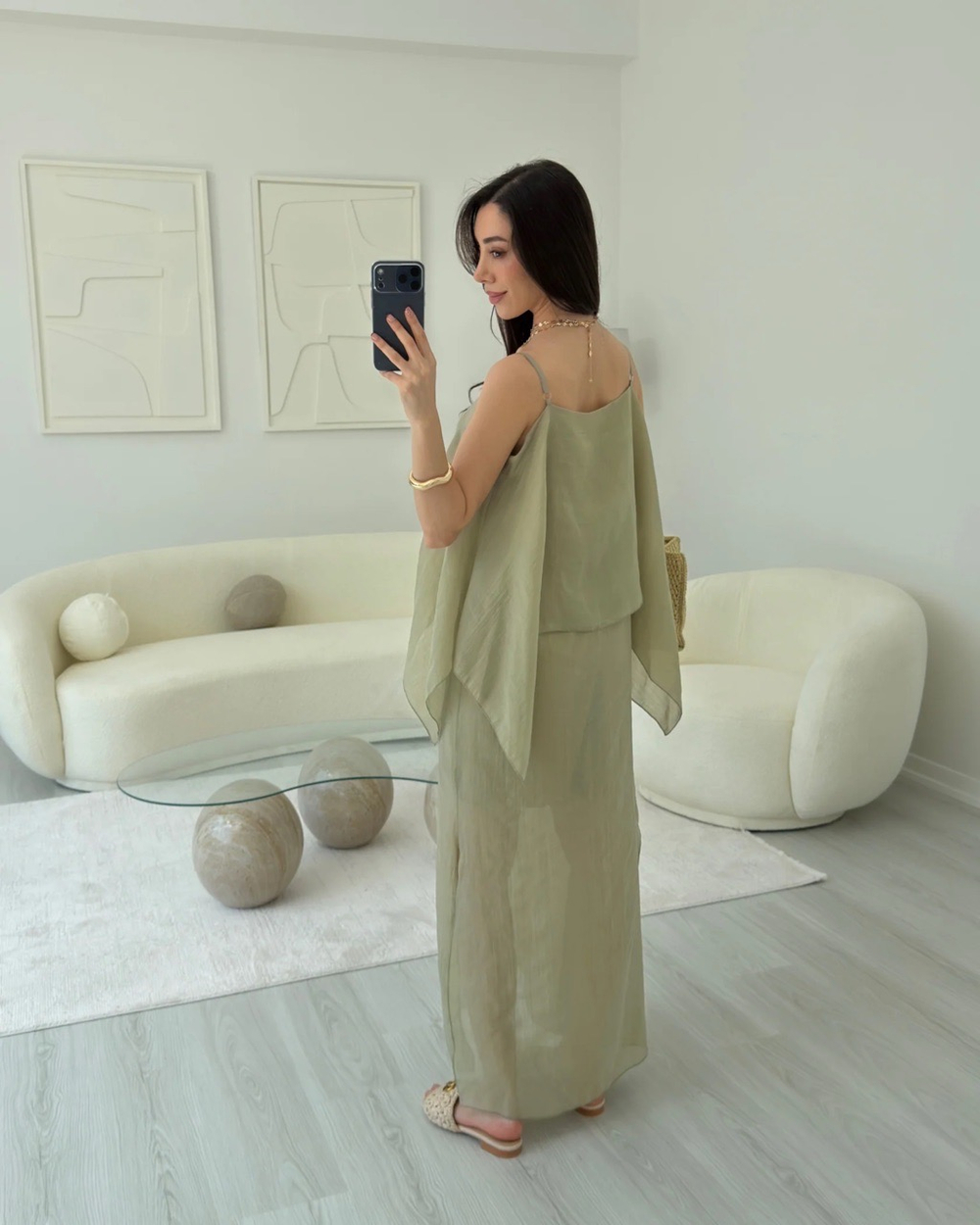 Платье из лиоцелла двухъярусное