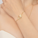 Браслет «Клевер. Незабываемые моменты» из лимонного золота c бриллиантами Артикул: 05-0696-00-101-1121