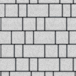 Тротуарная плитка СТАРЫЙ ГОРОД - Гранит Белый, комплект из 3 видов плит