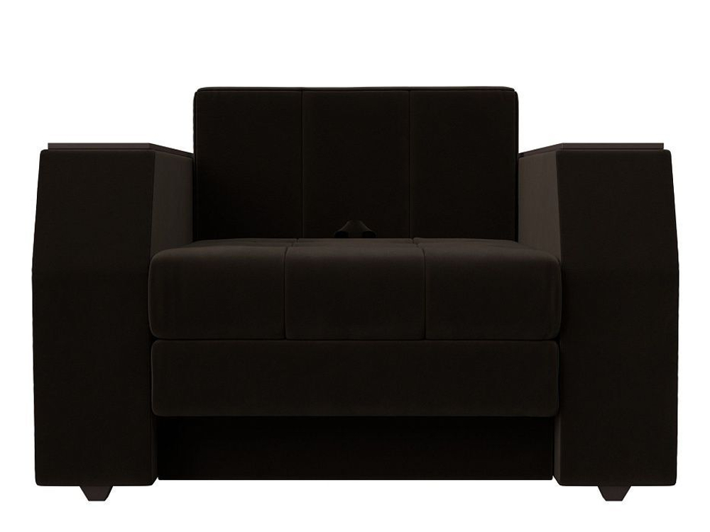 Кресло-кровать Атлантида, Коричневый, Микровельвет, 28415