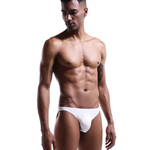 Мужские классические однотонные трусы-слипы (Размер: M) (Цвет: темно-серый)