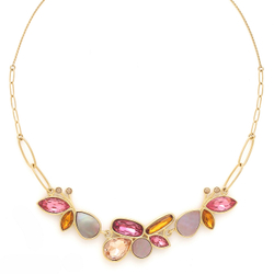 Колье Franck Herval, Emy, с перламутром, стразами и кристаллами, FH26.1-15-64502 (розовый)