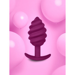 Gvibe Gplug Twist 2 Raspberry витая силиконовая анальная пробка для ношения, 10.5х3.9 см