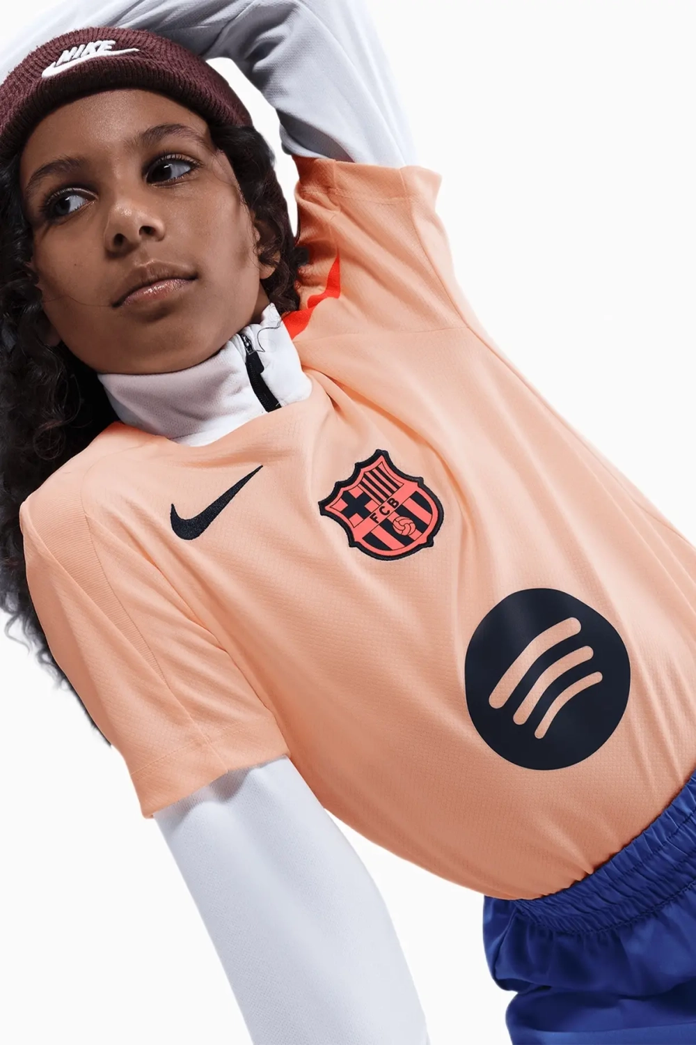 Футболка Nike FC Barcelona 25/26 Strike Junior - оранжевый