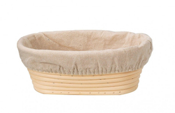 Корзинка для расстойки теста из лозы ротанга прямоугольная 30.5х14.5х8 см