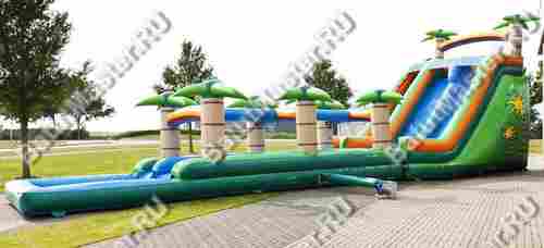 Водная горка с бассейном «Пальмовый рай», 16×4,5×7 м