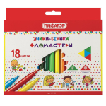 Фломастеры 18 цветов, "Эники-Беники", вентилируемый колпачок (Пифагор)