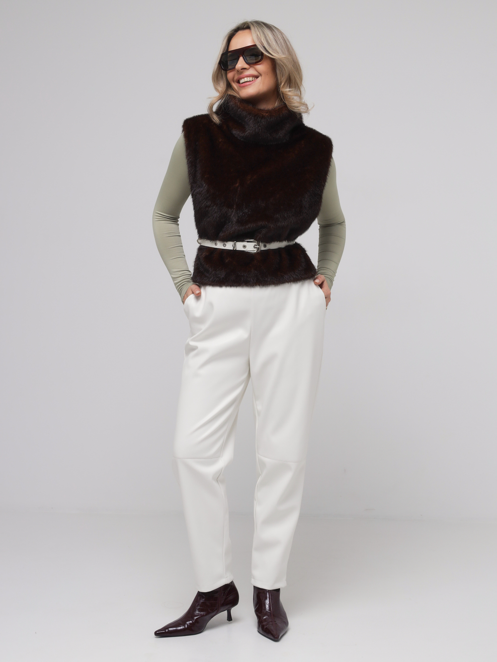 Брюки экокожа