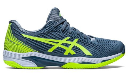 Мужские кроссовки теннисные Asics Solution Speed FF 2 Clay - steel blue/hazard green