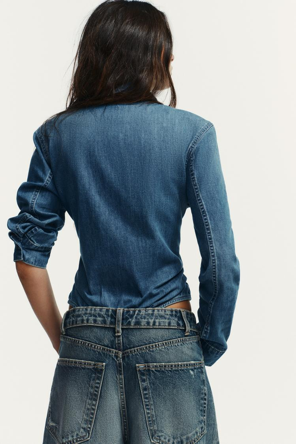 ZARA БОДИ-РУБАШКА С ПОДПЛЕЧНИКАМИ, СИНИЙ