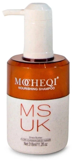 Шампунь для сухих, повреждённых, окрашенных волос Mocheqi Musk с гидролизованным кератином и маслом ШИ