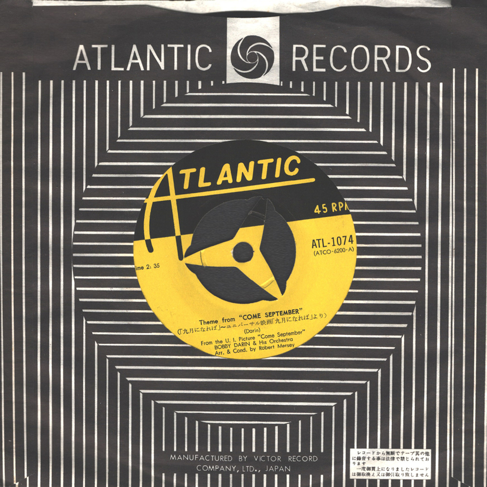 Bobby Darin & His Orchestra / Theme From "Come September" - Nature Boy (7" Vinyl Single)