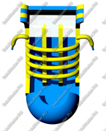 Надувная горка "Ботинок" 9*5*6 м
