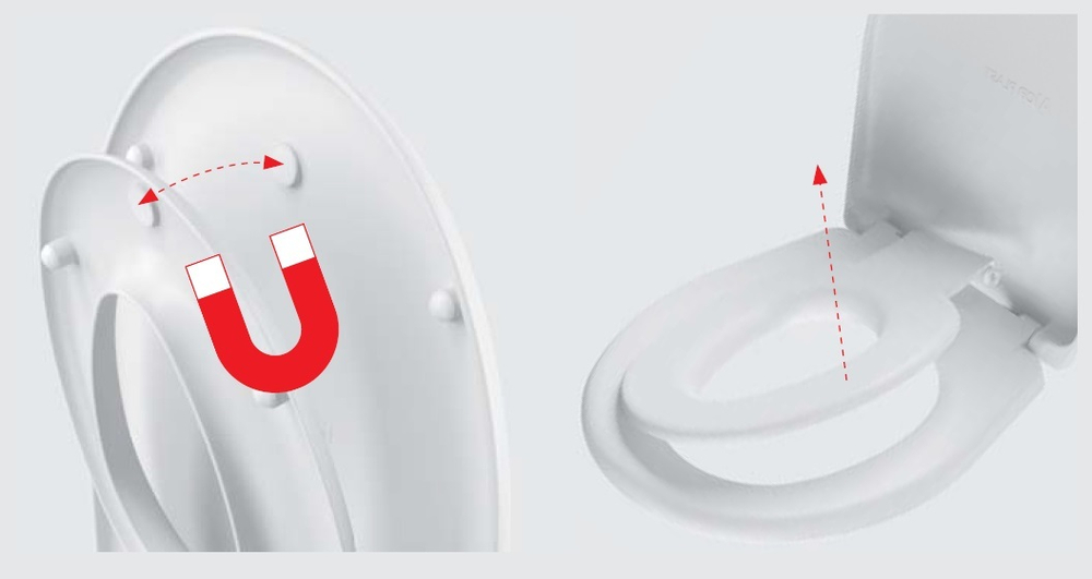 Cиденье A603 для унитаза со съемным детским вкладышем