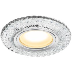 DK LD3 SL/WH Светильник ЭРА декор c белой светодиодной подсветкой, прозрачный | Встраиваемые LED светильники