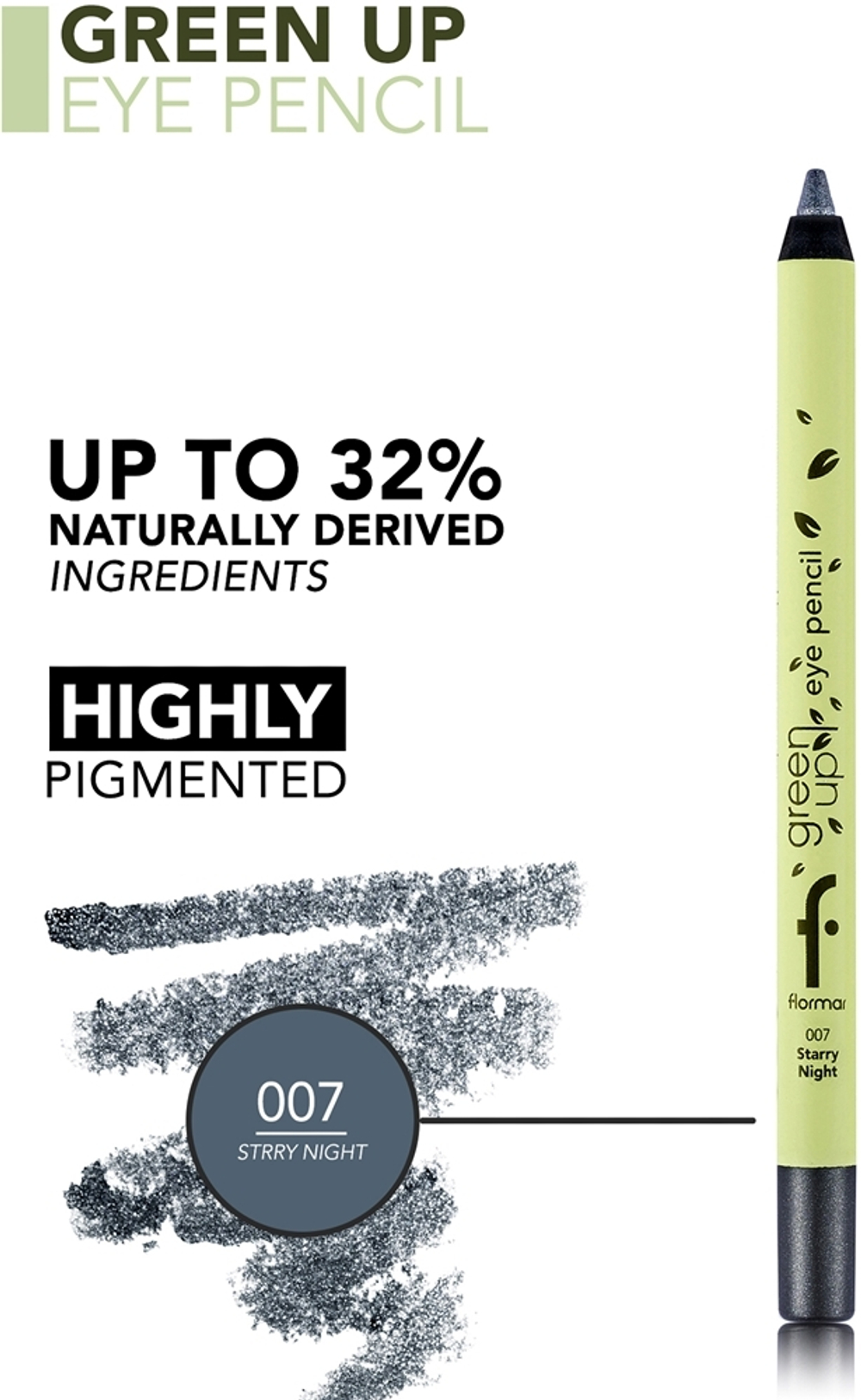 flormar Green Up Eye Pencil - подводка для глаз, 1,2 g