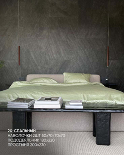 Комплект Сатин Оливковый