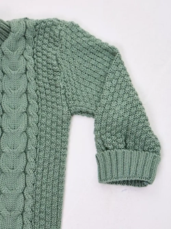 вязаный комбинезон для новорожденных