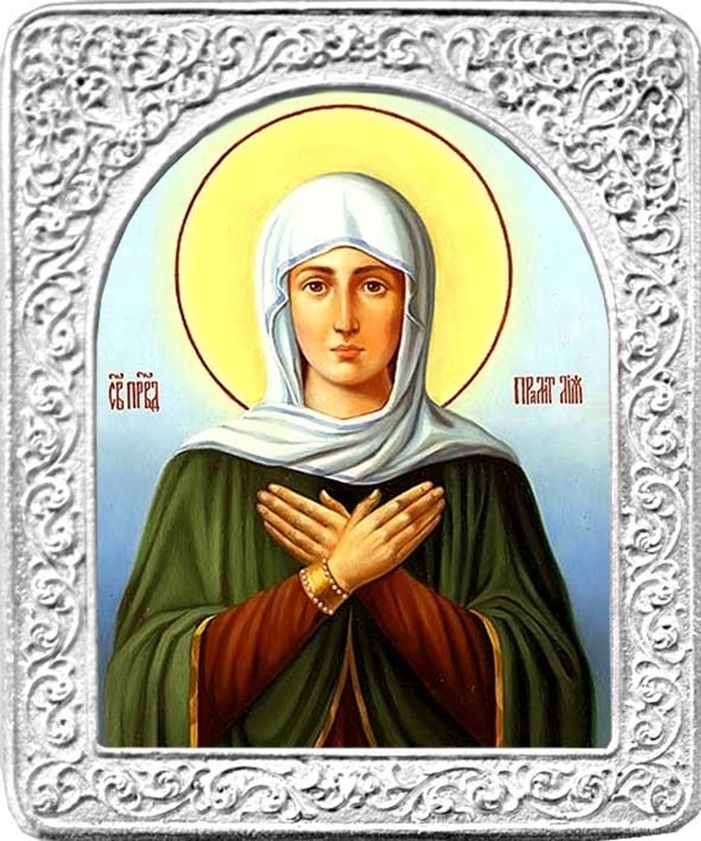 Святая Лия. Маленькая икона в серебряной раме