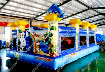 Надувной батут "Белый мишка" 7*5*2.7 м