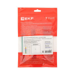 Набор трубок термоусадочных ТУТ нг тонкостен. 8/4 (7 цветов по 3шт 100мм) EKF tut-n-8