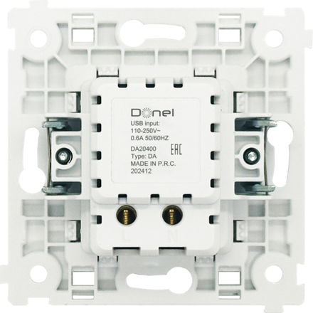 USB зарядное устройство DC 5-12V,  1.67-3A,  макс.20W,  типа A+С,  серия DA