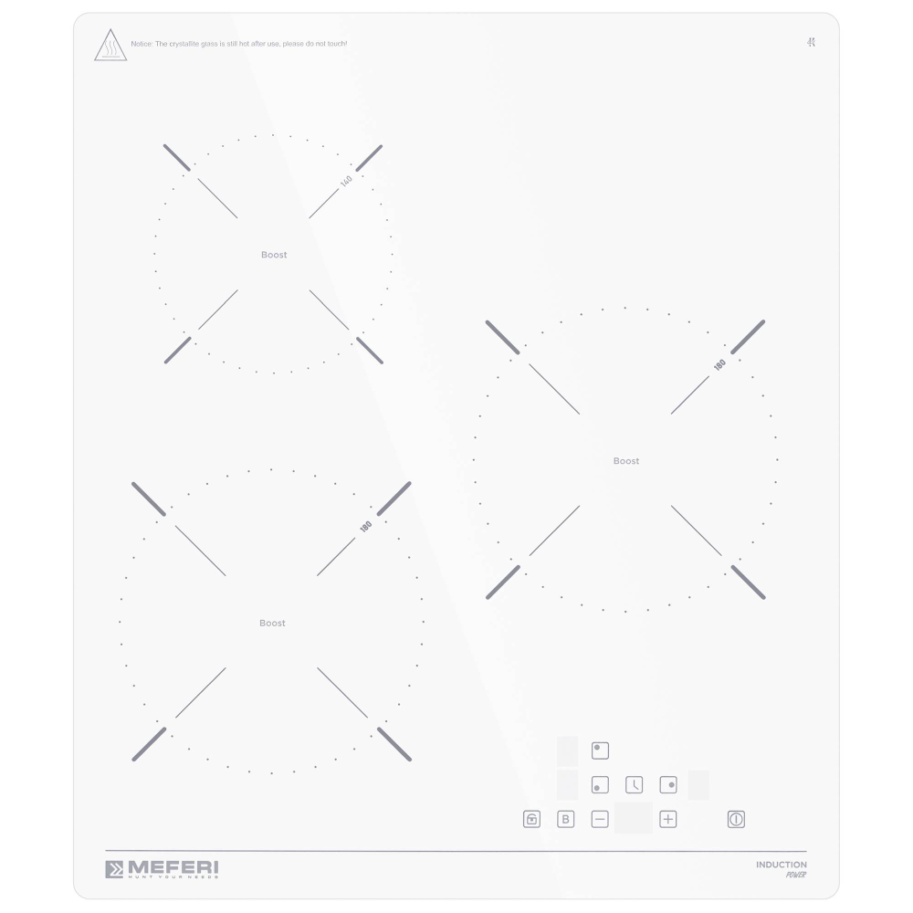 Индукционная варочная панель Meferi MIH453WH POWER фото 2
