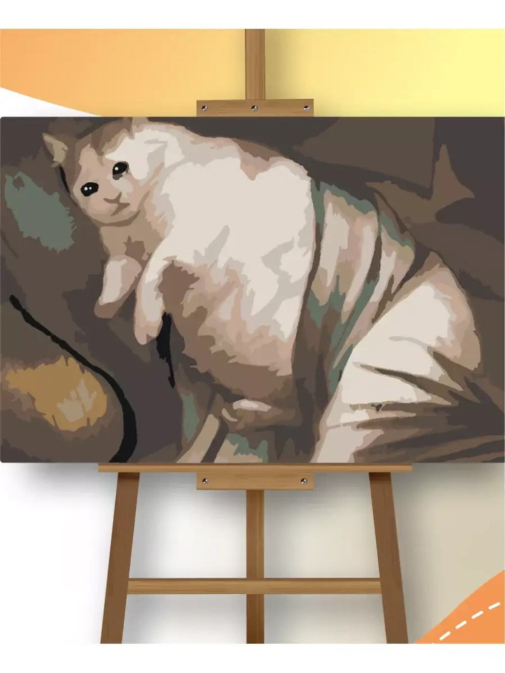 Толстый котик Животные Кошка Кот картина по номерам 50*40