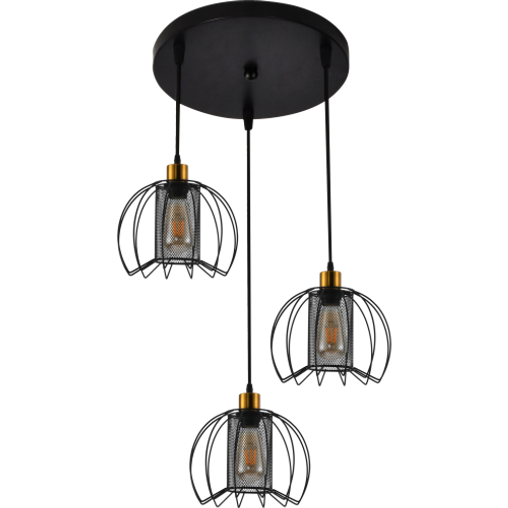 Светильник подвесной (подвес) Rivoli Adelaida 5108-203 3хЕ27 60 Вт лофт-кантри | Rivoli