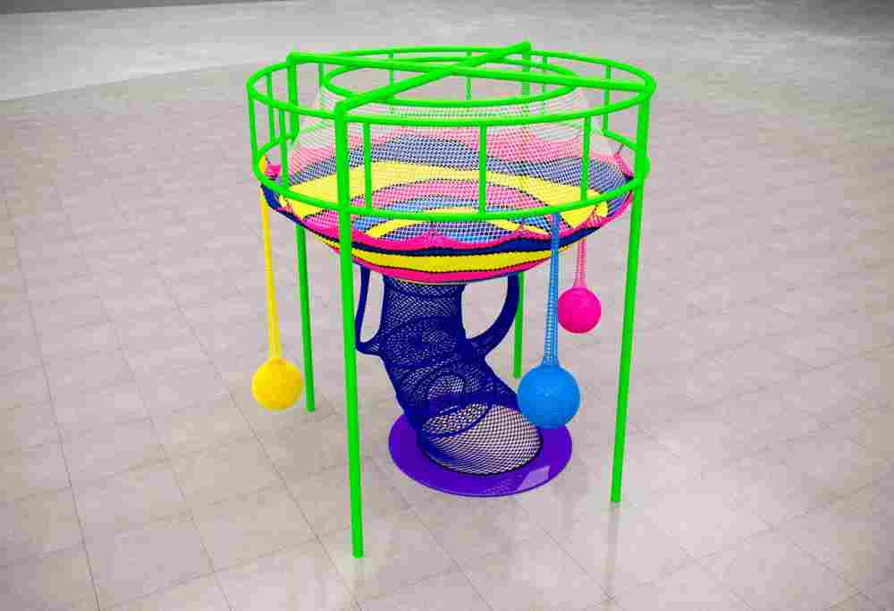 Верёвочный лабиринт «Цветной вихрь»