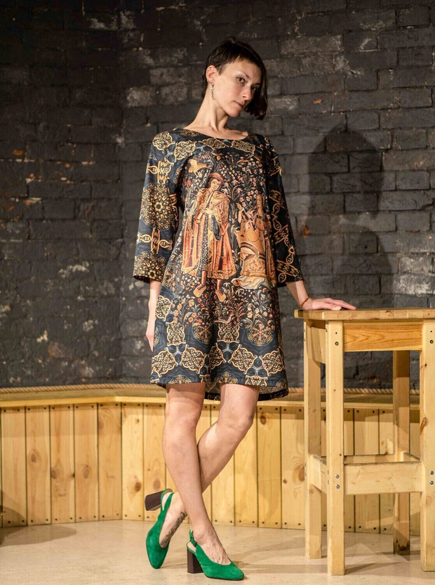 Платье "Концерт", по мотивам средневековых гобеленов